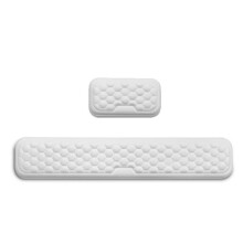 Tastiera da Polso per Mouse, In Memory Foam, In Silicone, per Tastiera, Scrivania, Mouse, Bianca