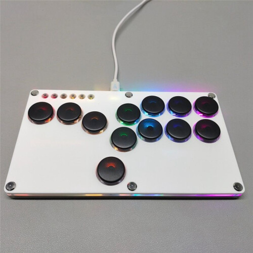 Flatbox Hitbox Arcade Fighting Game Encoder Controller Xinput/Dinput  Hitbox Console för NS/för PS3/för PS4 Svart Key 2