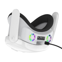 IPLAY Gezichtsmasker Koelventilator Gezichtsinterface Radiator met RGB-Licht Koelmasker Anti-Lek Neuspad voor Meta Quest 3 Wit