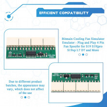 Bitmain Cooling Fan Simulator Emulator - Conecte e Jogue 4 Pin Fan Spoofer para  S19 S19jpro S19xp L7 D7 e Mais