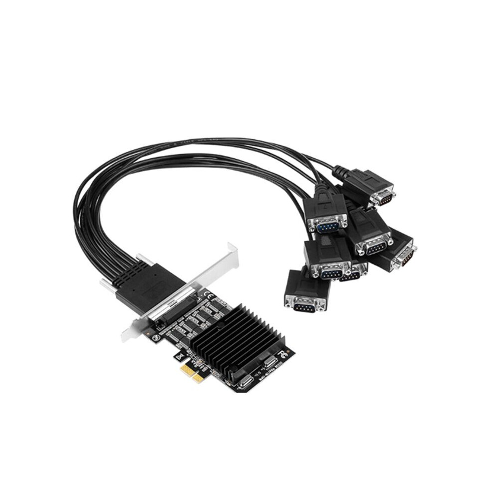 Pcie To 8-Port Rs232 Expansion Card Pci-E 8-Port Db9 Serial Card 8-Chipset Pci-Express Control Card Com Card 6031050486739