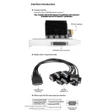 PCIE Naar 8-Poorts RS232 Uitbreidingskaart PCI-E 8-Poorts DB9 Seriële Kaart 8-Chipset PCI-Express Besturingskaart COM-Kaart