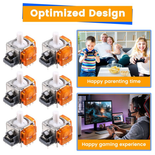 6 Pezzi TMR Joystick Elettromagnetico per  PRO Gamepad TMR Joystick 3D Analog Thumb Stick Controller