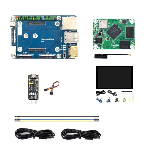 Core3566 Module Kit RK3566 Quad-Core Processor, with 8-Inch -Compatible Touch Screen for Raspberry Pi CM4 EU PLUG