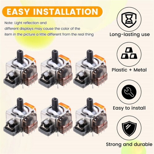 6PCS for PS4 TMR Electromagnetic Joystick for PS4 Gamepad TMR Joystick 3D Analog Thumb Stick Controller 2