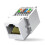 50 Pack Cat6 Tool-Less RJ45, No Punch-Down Tool Required Module Coupler, CAT6 Six-Category Network Module,White 1
