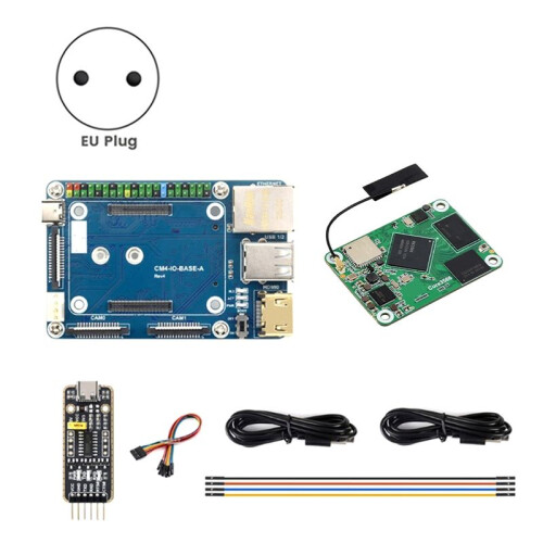 Core3566 Module Kit with Rockchip RK3566 Quad-Core Processor, for Raspberry Pi CM4 4GB+ 32GB Emmc with Wifi EU PLUG 2