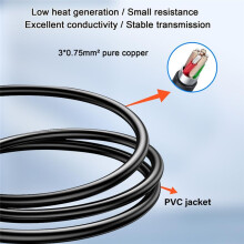 90 Degree IEC C13 to C14 Computer Extension Cable,C14 to C13 PDU Power Cord for Servers,Monitor,PC-0.6m