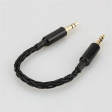 Zwart Verzilverde 3,5 mm Mannelijk Naar 3,5 mm Mannelijk Stereo-Audio-Hifi-Audiokabel Auto-AUX-Draad Startkabel 1 M