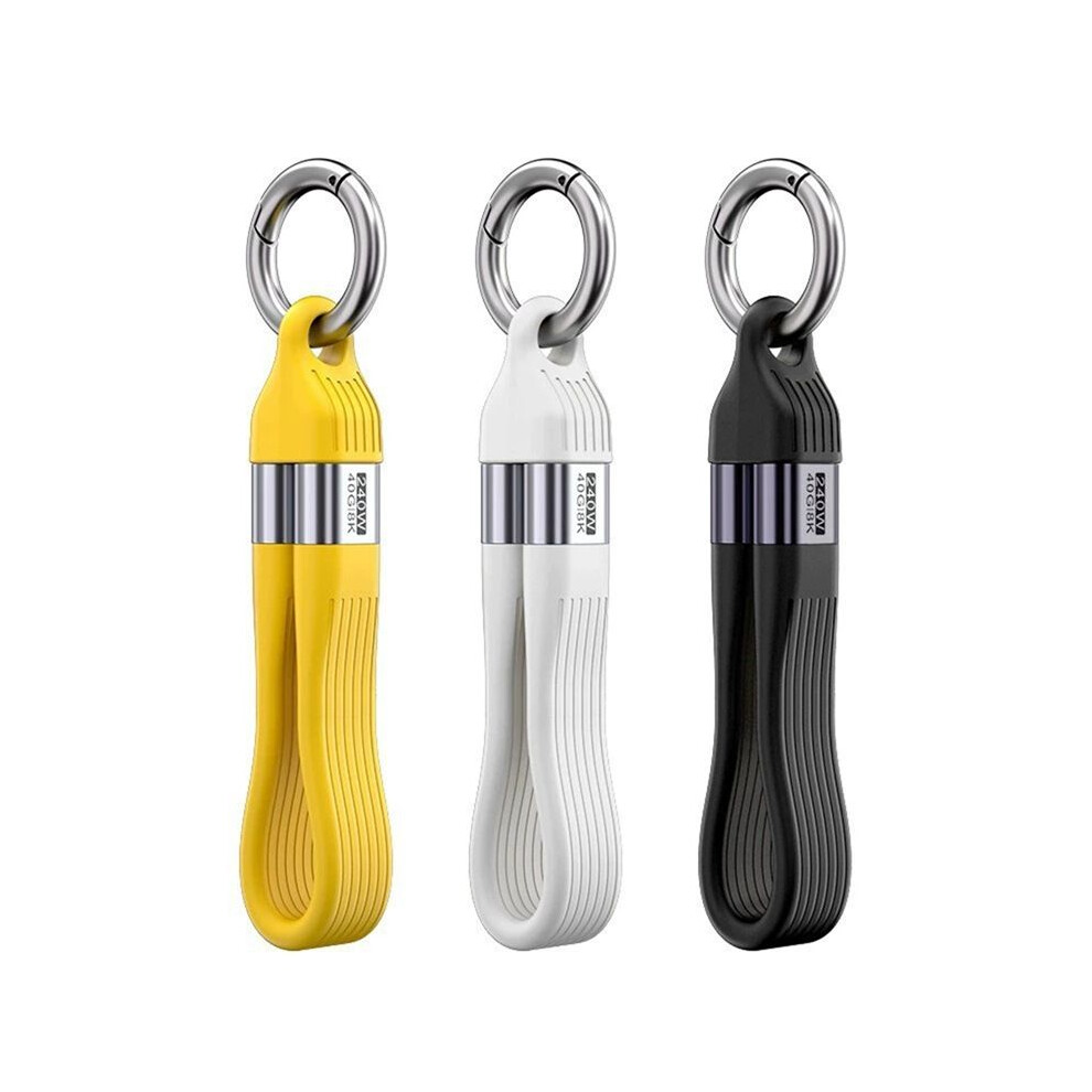 3Pcs Keychain Pd 240W Fast Charging Cable 40Gbps Usbc To C Fast Charging Cable Hard Drive Data Transfer Cable 4712070825235