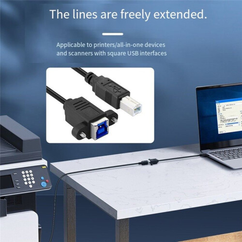 USB 3.0 Type-B Female to USB2.0 Type-B Male Cable Extension 5Gbps for Disk SSD Camera Data 30cm 1