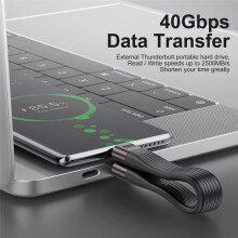 3 Stück Schlüsselanhänger PD 240 W Schnellladekabel 40 Gbit/S USB-C auf C Schnellladekabel Festplatten-Datenübertragungskabel