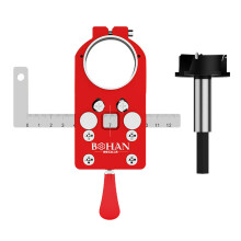 35mm Cabinet Hinge Jig Stainless Steel with Ball Bearing Guide for Precise Furniture Drilling