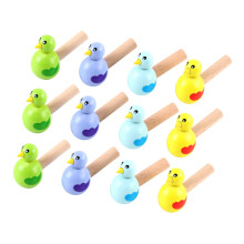 15pcs Wooden Bird Whistle Set for Kids Party Favors, Cartoon Bird Shape Educational Musical Toys