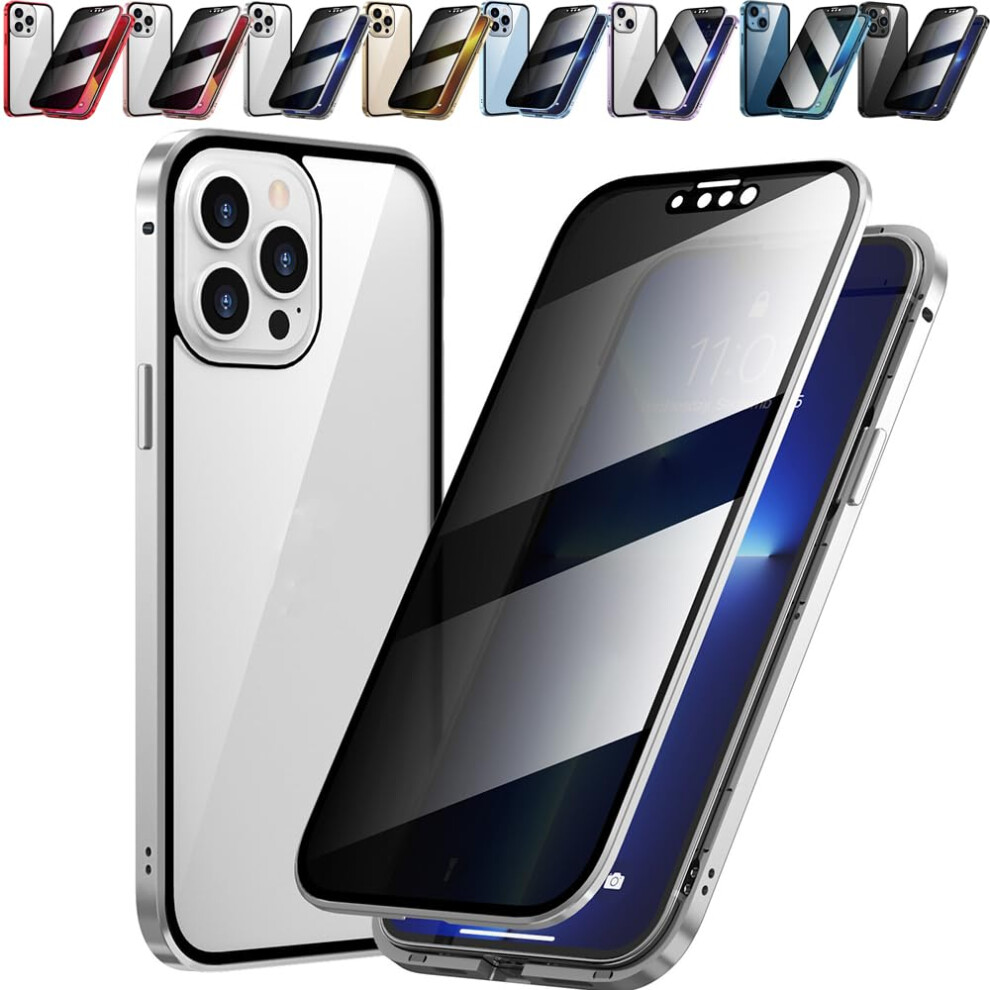 Privacy Case With Screen Protector For Iphone 16 Pro Max, Slim ScratchâResistant Shield Silver 9169991082684
