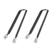 2X Passage de Porte/Fenêtre à Travers Le Câble Coaxial RF Plat SO239 UHF Femelle Vers UHF Femelle 50 Ohm RF Coax Pigtail Rallonge 30CM