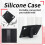 10.1 Inch Tablet Case Silicone Case Universal Tablet Case Adjustable Stand with Capacitive Pen for 26x16cm Flat Panels 4