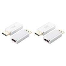 2X Adaptateur Active Standard DP1.4 Vers 2.1, Convertisseur de Câble Compatible Dp Vers , Prise En Charge 8K @ 60Hz