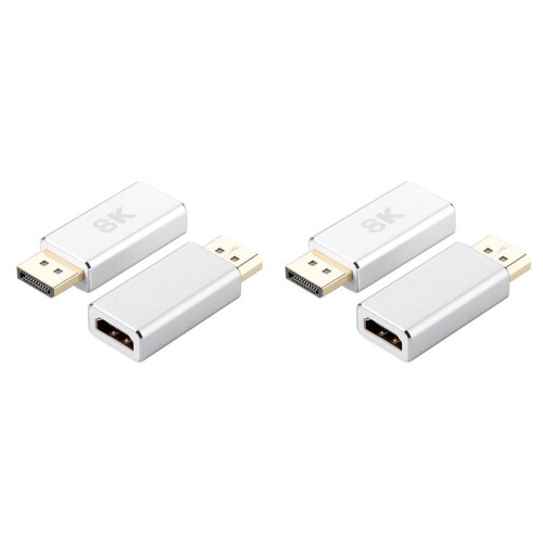 2X Active Standard DP1.4 to -Compatible 2.1 Adapter, Dp to -Compatible Cable Converter, Support 8K@60Hz