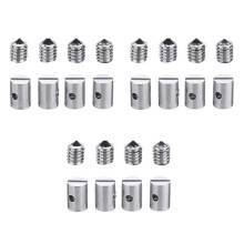 24 Pièces Séries Mamelons de Câble Sans Soudure en Métal 5mm Accélérateur avec Vis pour Moto Scooter Quad Tondeuse Outil de Style de Voiture