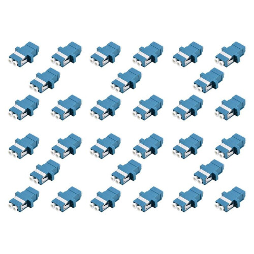 LC Fiber Optic Adapter - LC to LC Duplex Singlemode Coupler - 30 Pack -