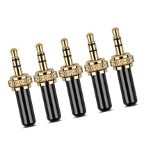 10 Stück 3,5-mm-Stecker Metallstecker 3,5-mm-Stereo-Klinkenstecker mit Schraubverschluss und M6-Innengewinde