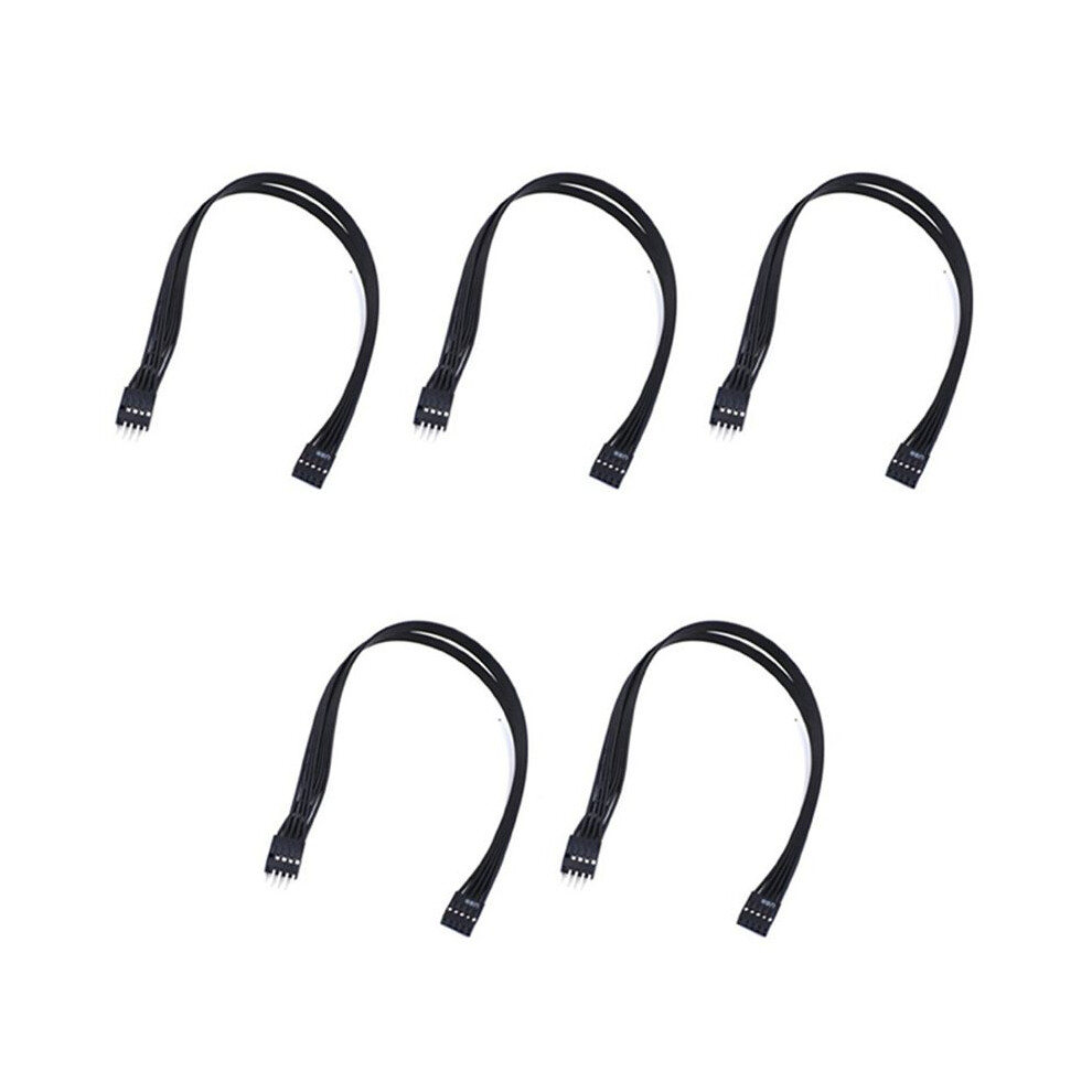 5X Motherboard Mainboard 9Pin Usb 2.0 Male To Female Extension Dupont Data Cable Cord Wire For Pc Diy, 30Cm 6031804031239