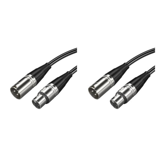 2X 3 Pin XLR -Vrouw Microfoon Kabel XLR Audio Kabel Gitaar Mixer Luidspreker Patch Panel 1.5 Meter 1