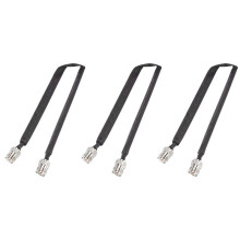 3X Window Pass Through Flat RF Coaxial Cable SO239 UHF Female to UHF Female 50 Ohm RF Coax Pigtail Extension Cord 20cm