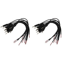 20 Teiliger Ersatz Stecker zum Blanken Draht Offenes Ende TS 2 Poliger Mono 1/8 Zoll 3,5 mm Stecker Buchsen Anschluss Audio Kabel Reparieren