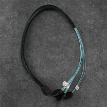 4X Internal SAS to Cable, SFF-8643 to Forward Breakout Compatible with Controller Hard Drive (1.6Ft)