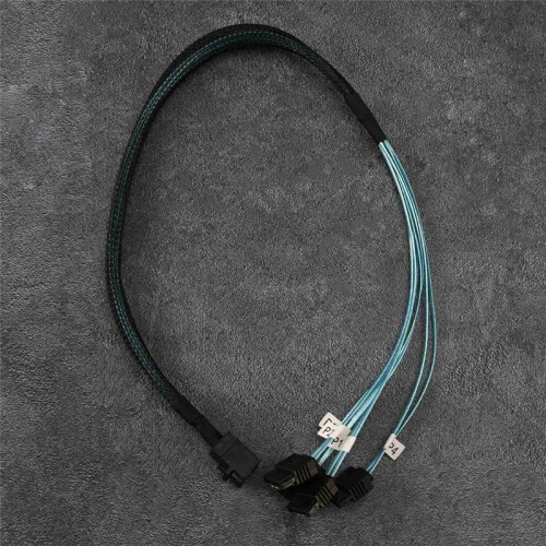 4X Internal  SAS to  Cable, SFF-8643 to  Forward Breakout Compatible with  Controller Hard Drive (1.6Ft)