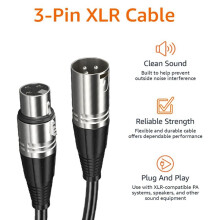 2X 3 Pin XLR -Vrouw Microfoon Kabel XLR Audio Kabel Gitaar Mixer Luidspreker Patch Panel 1.5 Meter