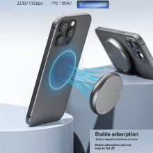 Magnetic 2230 M.2 NVMe SSD Enclosure USB3.2 10Gbps Hard Drive Box USB-C External Case PD 100W Fast Charger