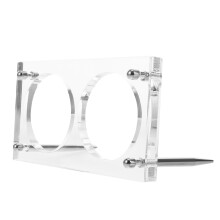 DualSlot Coin Display Stand 60mm Holder for Collectibles Durable Storage Organizer