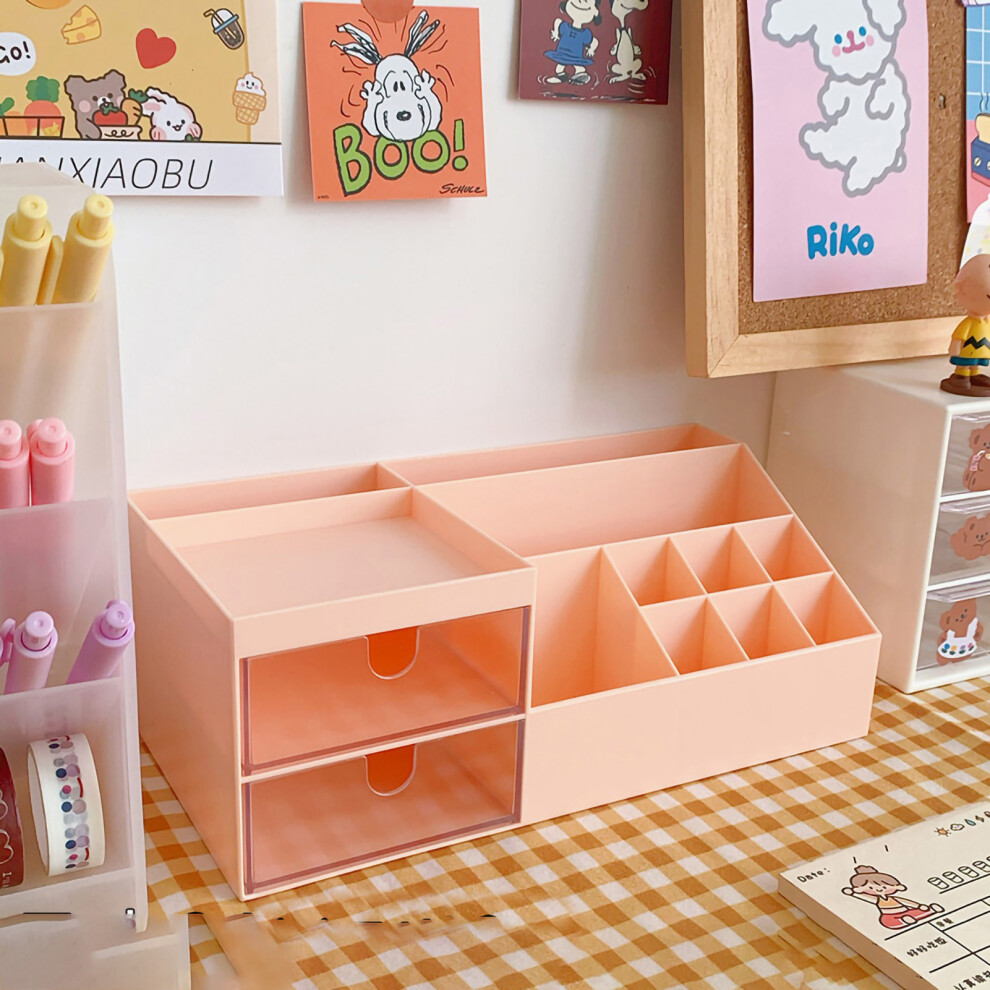 Desktop Storage Box Â Multi-Compartment, Plastic, White 9058772684110