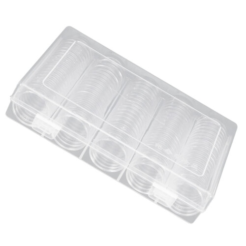Coin Holder Collection Case with Clear Display, Scratch Protection, Dustproof Square Organizer