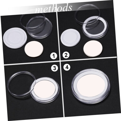 Coin Holder Collection Case with Clear Display, Scratch Protection, Dustproof Square Organizer 2