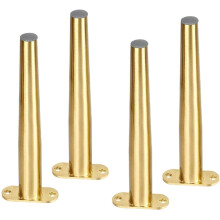 Gold Stainless Steel Furniture Legs 25cm, Metal Sofa and Cabinet Support Legs, 1000kg Load Capacity