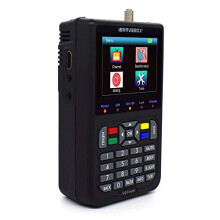 Portable DVBS2 TV Receiver with 3.5' LCD Screen H.265 Support HDMI Output Black