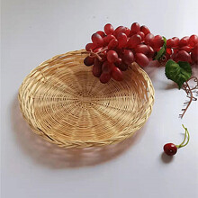 10 Inch Wicker Plate Holders Set of 4 Reusable Bamboo Charger Plates for Dining Table and Picnic
