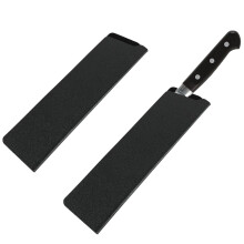 2 Pcs 8 Inch Chef Knife Edge Guard Set, Universal Kitchen Knife Sheath, ABS Blade Protection, Black