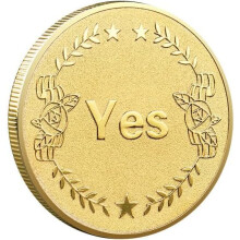 2Pcs Metal Yes No Decision Coin for Fast Decision Making, Voting, Wishing and Role Play Games