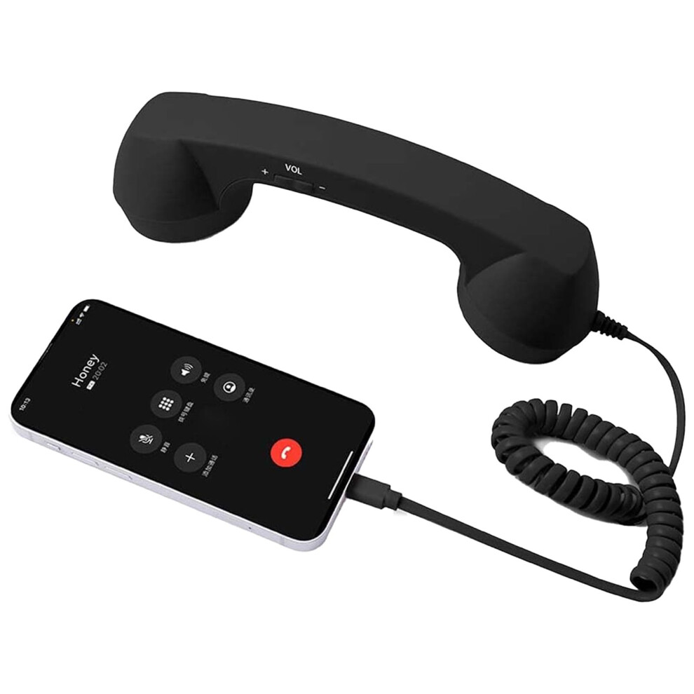 Retro Phone Handset Typec With Hd Sound Quality, Call Controls, Vintage Receiver For Smartphones 9169991136486