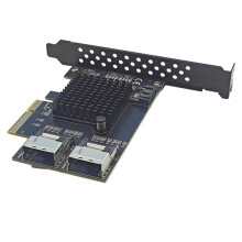 PCI-e 1x 3.0 (Slots 1x, 4x, 8x e 16x) para MINISAS SFF-8087+ de 2 Portas para Disco Rígido 3.0 de 9 Portas, Placa de Expansão 6G A