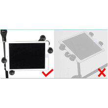 7-14 Inch Adjustable Tablet Holder Mount 360 Degree Swivel Clamp for Microphone Stand for Pro Air