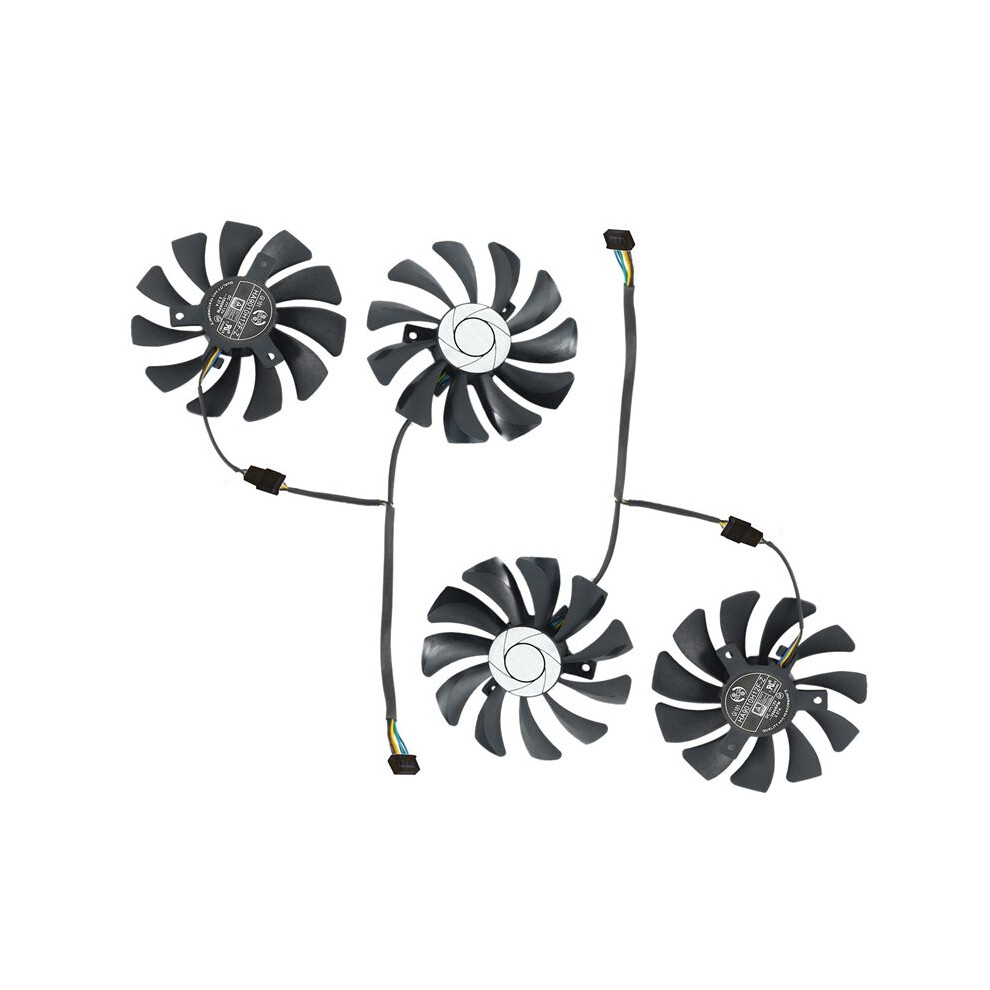New 2 Pair Card Fan 85Mm Ha9010h12f-Z 4Pin Cooler Fan Replacement For Msi Gtx 1060 Oc 6G Gtx 960 P106-100 P106 Black 6134220697376