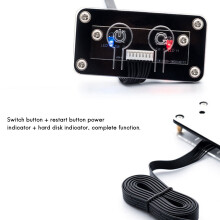 2X Desktop Computer External Power Power Button+Restart Button PC Case Power Supply Button