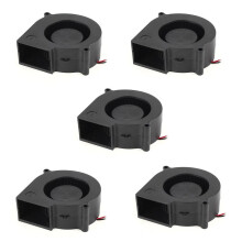 5 Stücke 75 x 30 mm 2 Pin  12V Buerstenlose Luefter Fuer PC Computer Schwarz