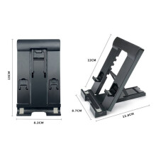 2X Desktop Tablet Computer Stand Mehr Stufiger Faltbarer Tragbarer Desktop Student Lern Maschinen Ständer für (Schwarz)